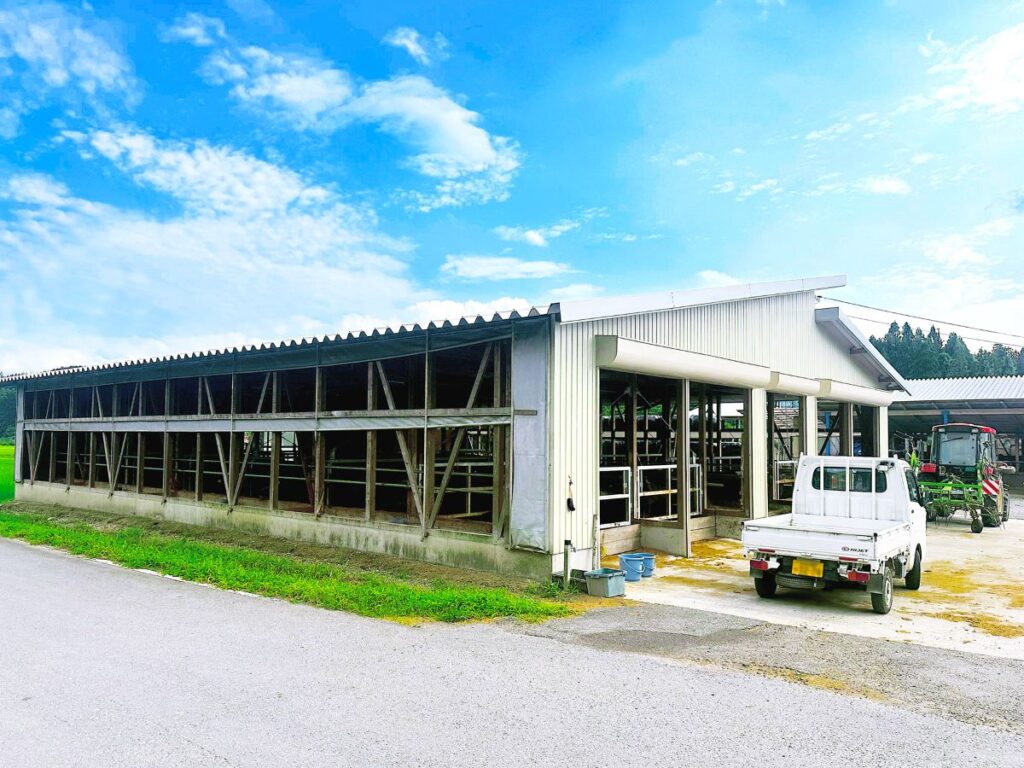 岩出山の牛舎